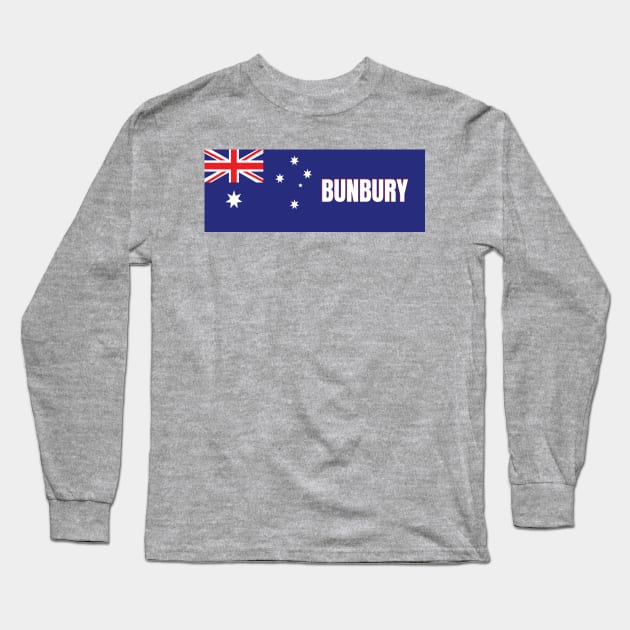 Bunbury City in Australian Flag Long Sleeve T-Shirt by aybe7elf